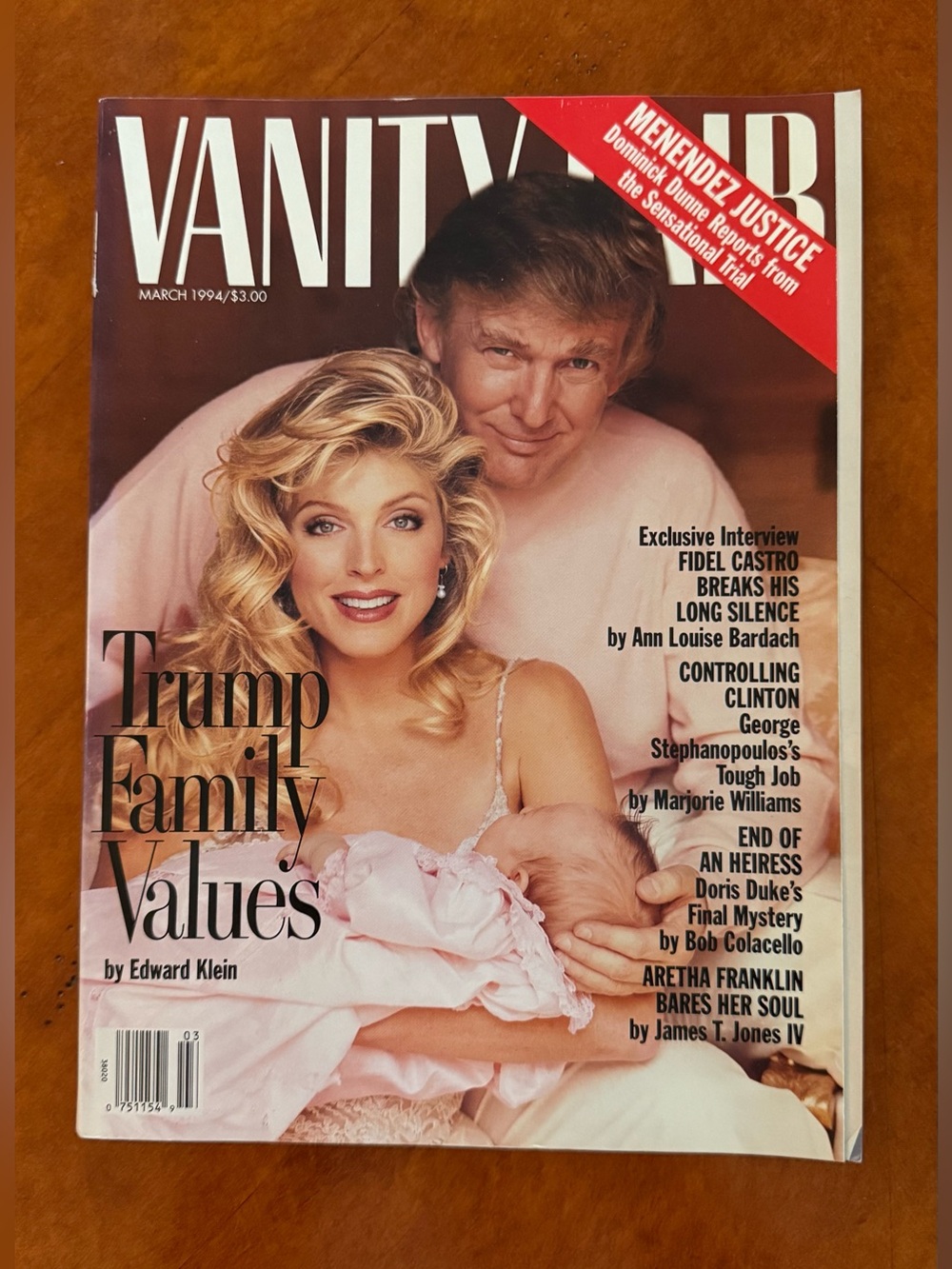 Vintage Vanity Fair Magazine March 1994 Donald Trump Marla Maples Cover